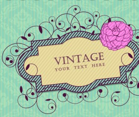 Vintage frame vector background art 01