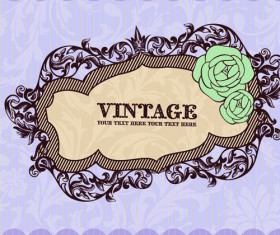 Vintage frame vector background art 02