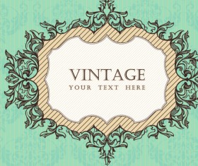 Vintage frame vector background art 03
