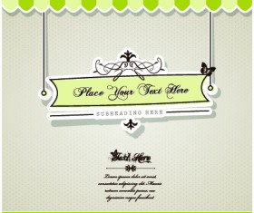 Vintage tag vector background set 01
