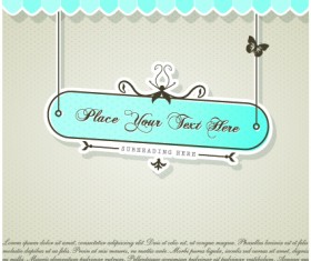 Vintage tag vector background set 02