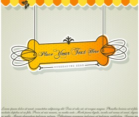 Vintage tag vector background set 03