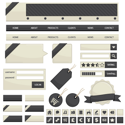 Creative Web design elements vector 01