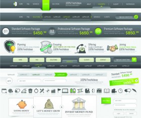 Vector Web Elements Menu art graphic 01