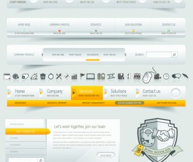 Vector Web Elements Menu art graphic 02