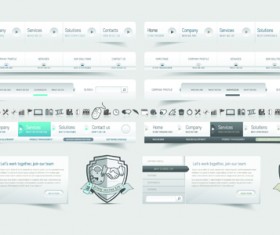 Vector Web Elements Menu art graphic 03