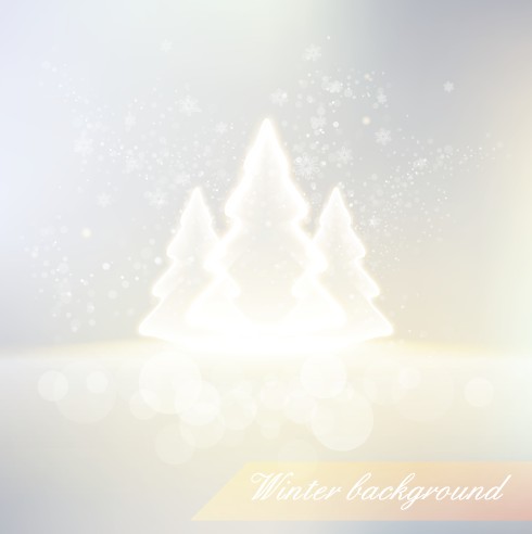 Winter design elements vector background 02