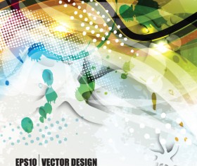 Abstract background with Garbage design vector 04