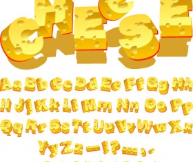 Diverse alphabet elements vector art 01