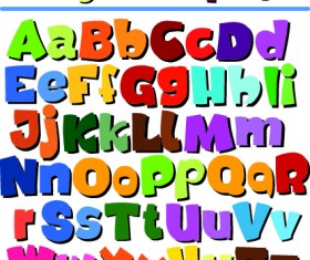 Diverse alphabet elements vector art 02