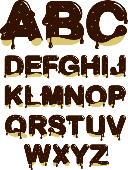 Diverse alphabet elements vector art 03