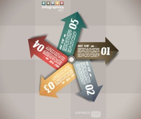 Numbered Infographics elements vector 08
