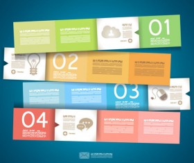 Numbered Infographics elements vector 09