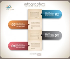 Numbered Infographics elements vector 10