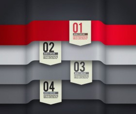 Numbered Infographics elements vector 11