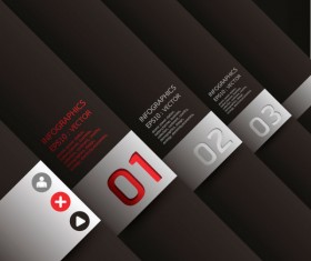 Numbered Infographics elements vector 12