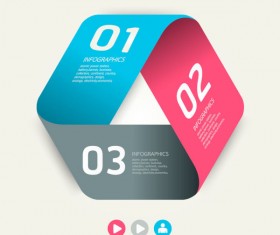 Numbered Infographics elements vector 13