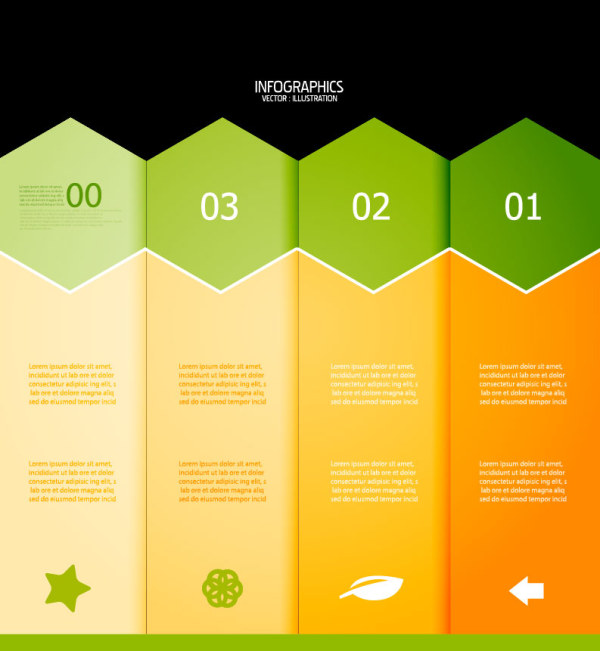 Numbered Infographics elements vector 21