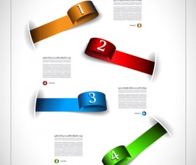 Numbered Infographics elements vector 28
