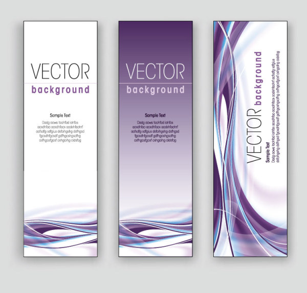 Exquisite Vertical banner design vector 03