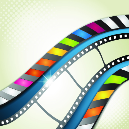 Vector background with film elements 02