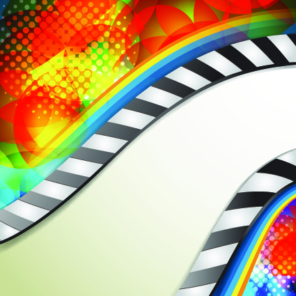 Vector background with film elements 03