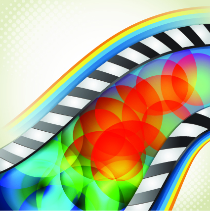 Vector background with film elements 05