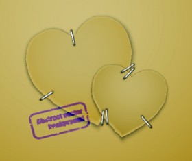 Parchment background with stamp vector 03