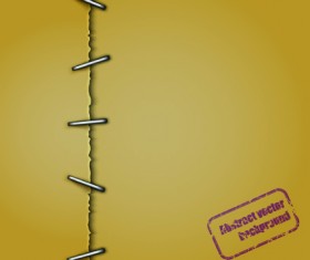 Parchment background with stamp vector 04