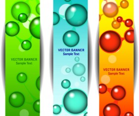 Abstract Vertical web banner vector set 01