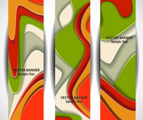 Abstract Vertical web banner vector set 02