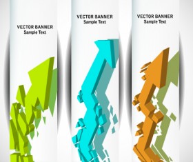 Abstract Vertical web banner vector set 03