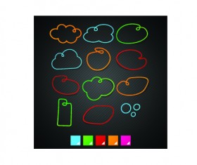 Colored blank notice frames for speech vector 02