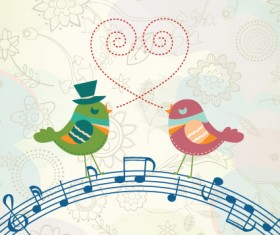 Hand drawn cheerful background vector set 03