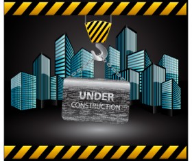 Elements of construction template design vector 05