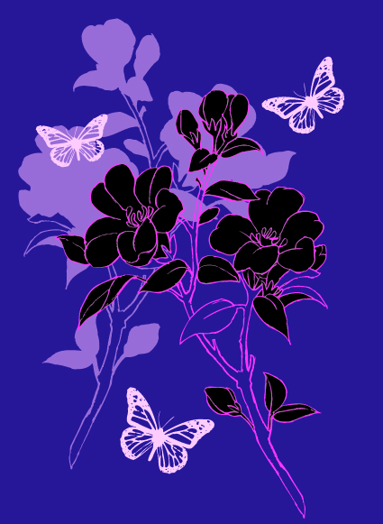 Hand drawn flowers vector backgrounds art 02