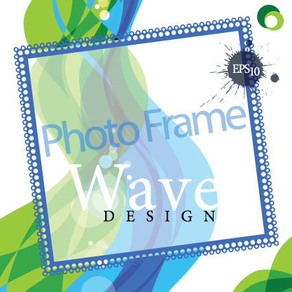 Stylish photo frame design vector 02
