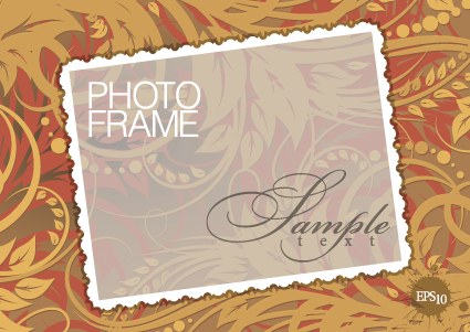 Stylish photo frame design vector 03