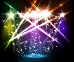 Rainbow Vector backgrounds with light 03