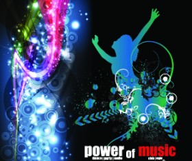 Power of music flyer vector template 03
