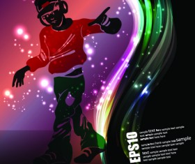 Power of music flyer vector template 04