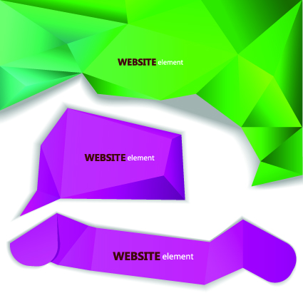 Creative origami paper banner vector 05