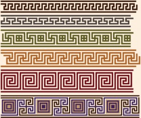Antique Decorative pattern Border vector 01