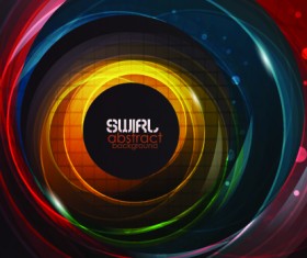 Abstract swirl background vector 02