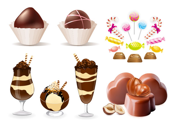 Chocolate candy vector