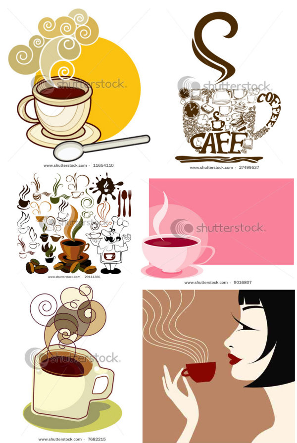 Coffee icon and background design vector