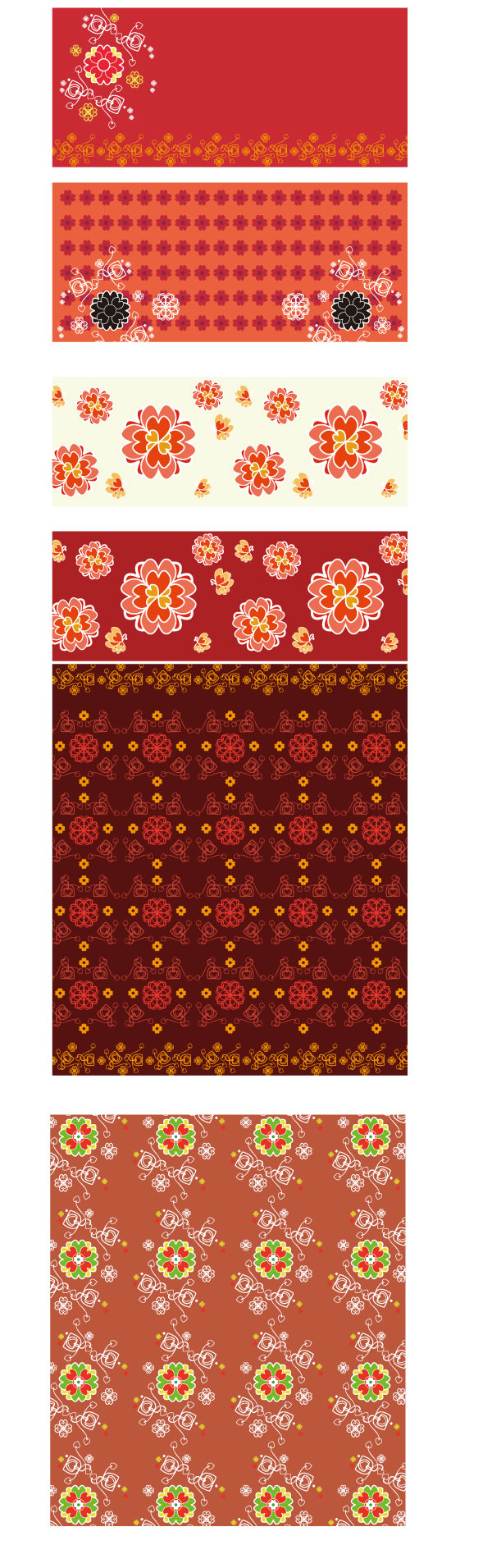 Flowers decorative pattern background design vector
