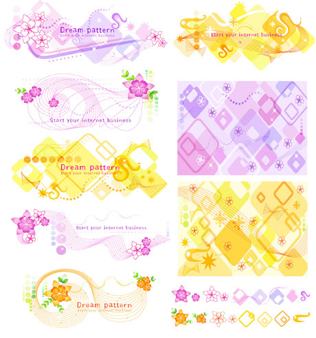 Floral patterns background vector