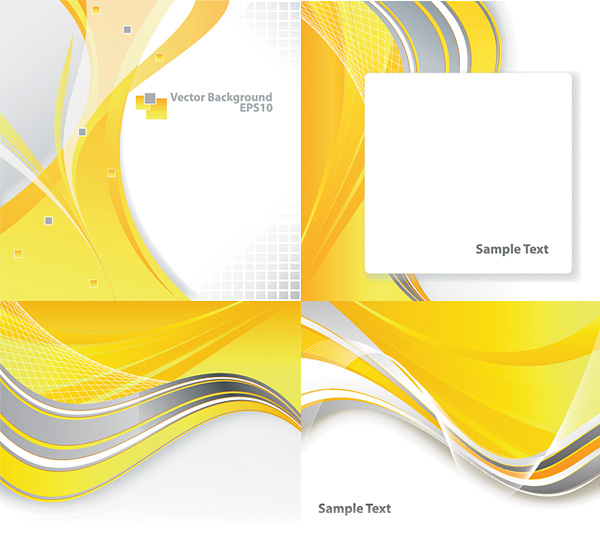 Dynamic curves of the yellow background Vector