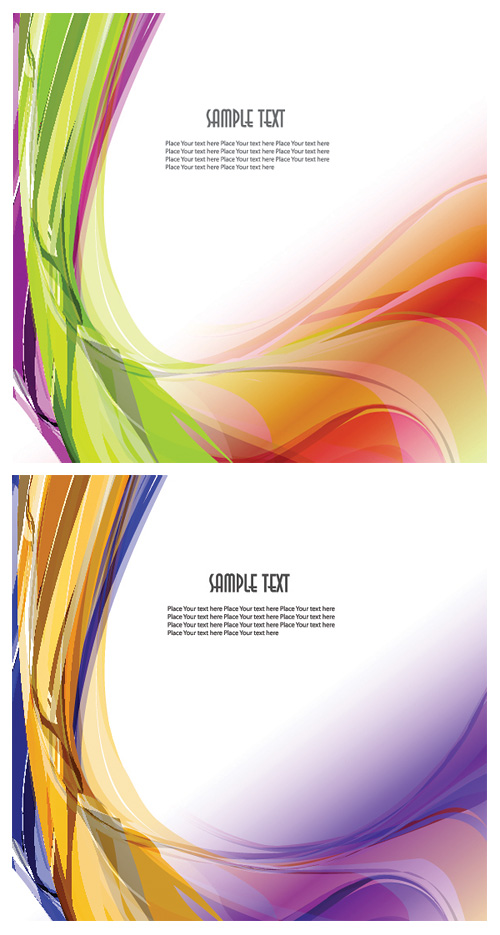 Abstract colored dynamic wave line vector